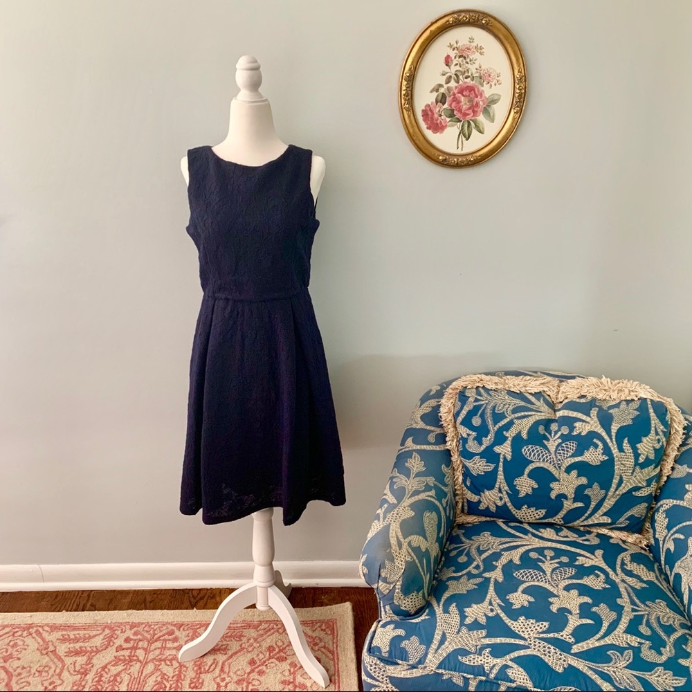 Ann Taylor Navy A-Line Dress NWT